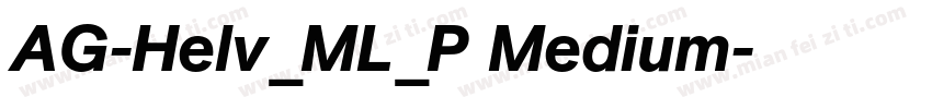 AG-Helv_ML_P Medium字体转换